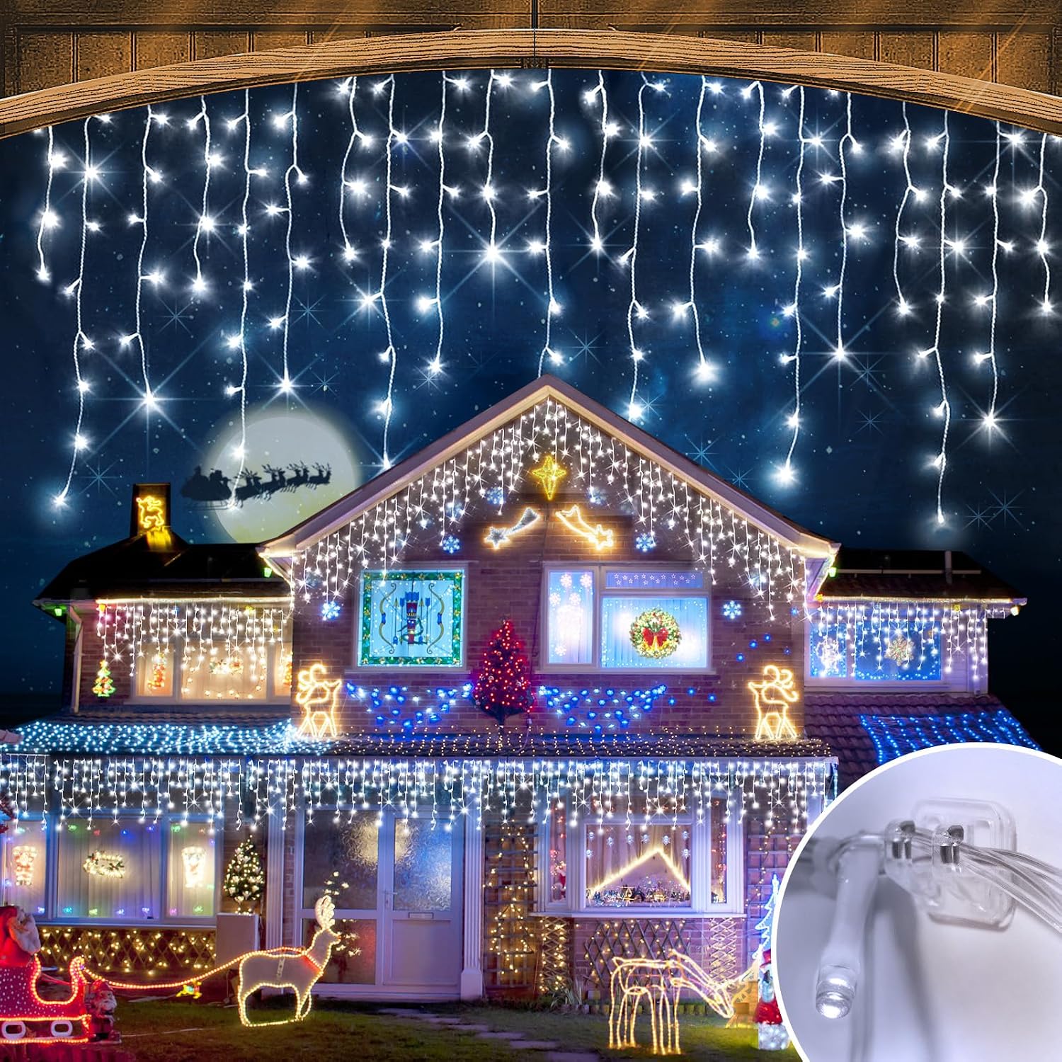 Lighting Christmas Decor - Outdoor Christmas String Lights, 164FT 1512