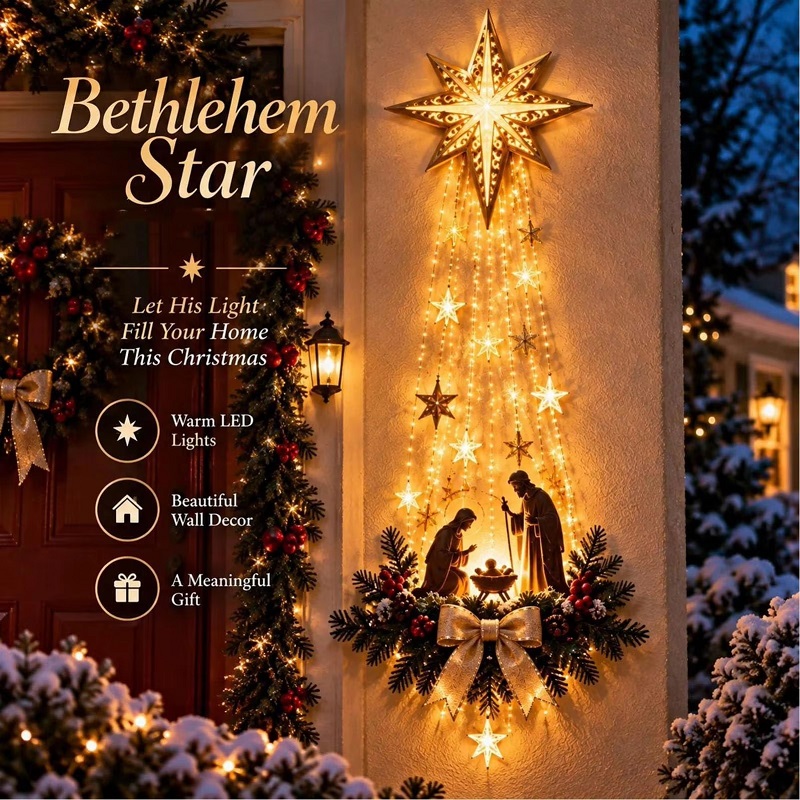Lighting Decoration Ideas - Christmas Bethlehem Star of Faith Lighted