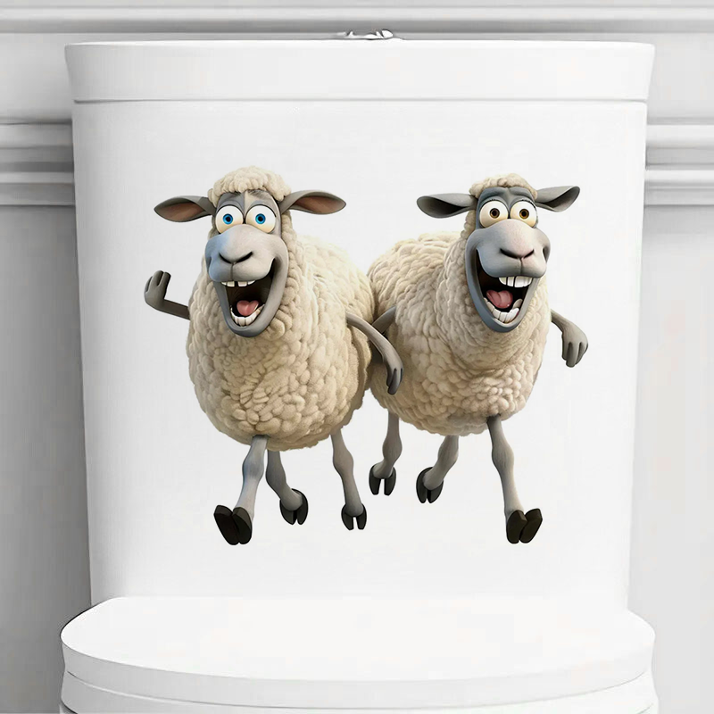 Funny Sheep Toilet Stickers De - Lighting Mcqueen Bedroom Decor 评论和价格