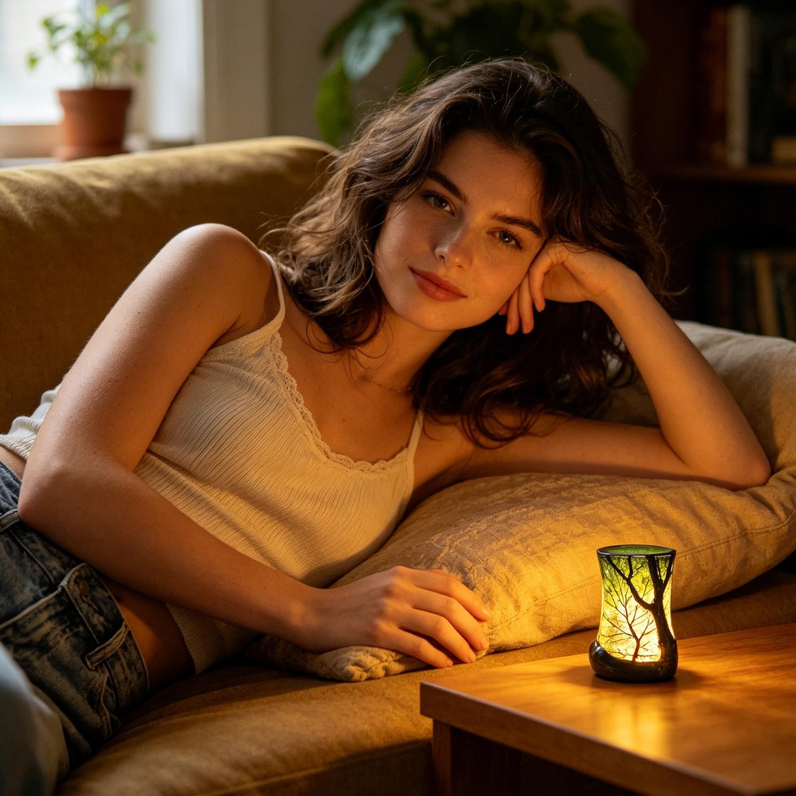 Bedside Table Lamp Forest Nigh - Decor Lighting Lamps 评论和价格