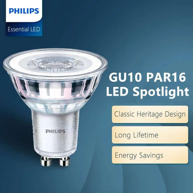 Philips LED GU10 PAR16 Essenti - Philips Bulb Led Classic 评论和价格