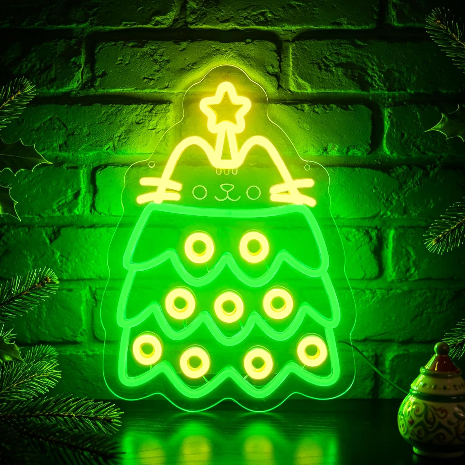 Christmas Tree LED Neon Sign U - Lighting Christmas Decor 评论和价格
